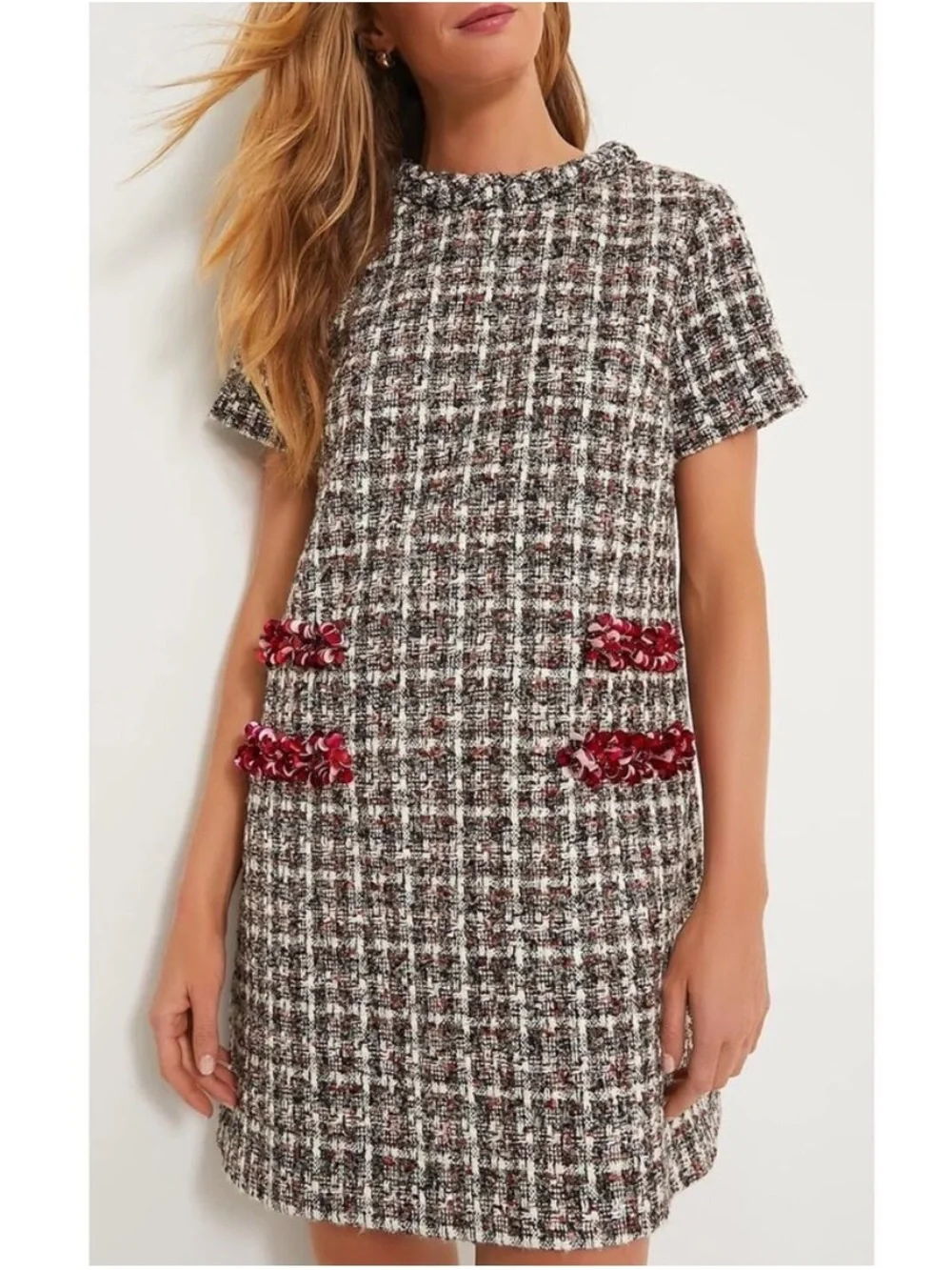 Tuckernuck NWT Winterberry Sequin Tweed Jackie Dress Short-Sleeve Heavy Knit